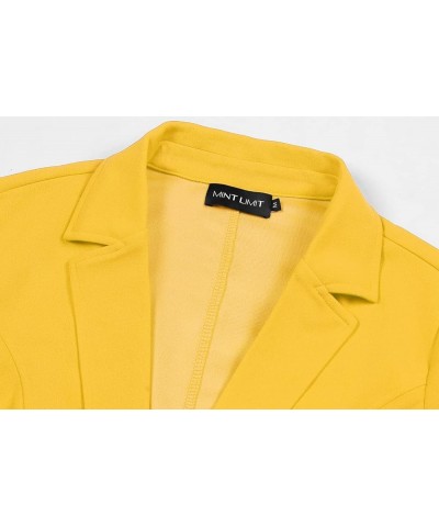 Blazers for Women Casual Long Sleeve Button Front Blazer Work Office Blazers Jacket with Pockets Yellow 2 $24.50 Blazers