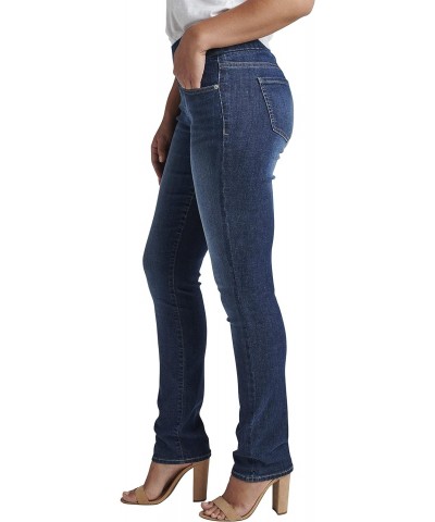 Women's Petite Peri Mid Rise Straight Leg Pull-on Jeans, Anchor Blue AU315, 4 Petite $29.20 Jeans