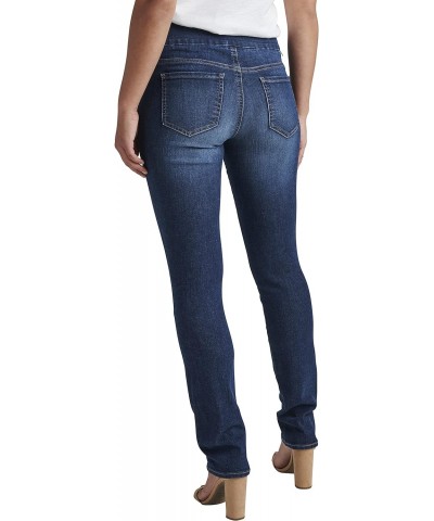 Women's Petite Peri Mid Rise Straight Leg Pull-on Jeans, Anchor Blue AU315, 4 Petite $29.20 Jeans