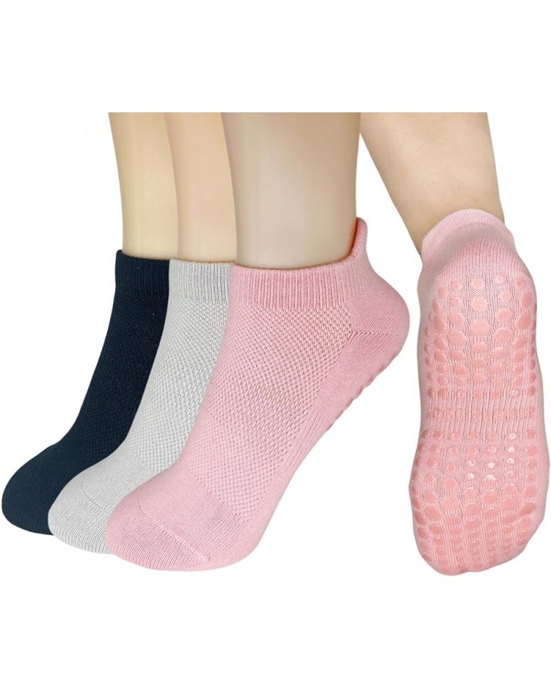 Grip Socks for Women Pilates Yoga, Non Slip Hospital Socks with Grippers for Women,Grippy Sticky Socks with Cushion for Barre...