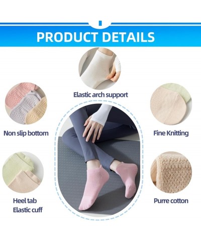 Grip Socks for Women Pilates Yoga, Non Slip Hospital Socks with Grippers for Women,Grippy Sticky Socks with Cushion for Barre...