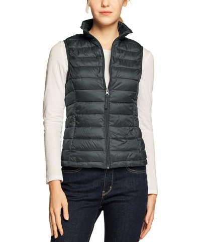 Women's Lightweight Packable Accent Puffer Jacket, Water-Resistant Winter Coat Vest Charcoal $32.39 Jackets