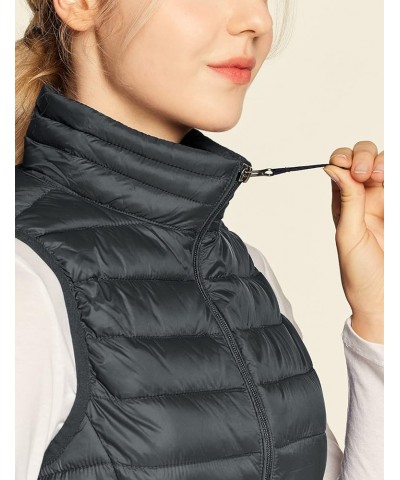 Women's Lightweight Packable Accent Puffer Jacket, Water-Resistant Winter Coat Vest Charcoal $32.39 Jackets