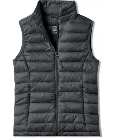 Women's Lightweight Packable Accent Puffer Jacket, Water-Resistant Winter Coat Vest Charcoal $32.39 Jackets