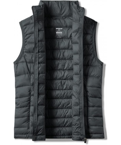 Women's Lightweight Packable Accent Puffer Jacket, Water-Resistant Winter Coat Vest Charcoal $32.39 Jackets