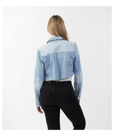 Women's Luxury Clothing Denim Jackets, Comfortable & Stylish Coat Half Blue $17.26 Jackets