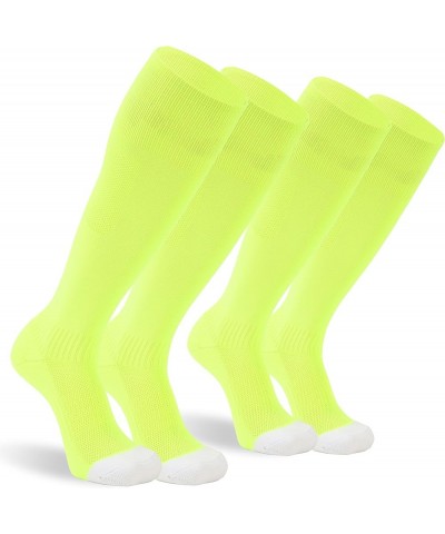 Baseball Socks, 2/3 Pack Multi-Sport Athletic Soccer Softball Football Socks for Youth Adult 4 Size 2-pairs Neon Yellow $10.2...