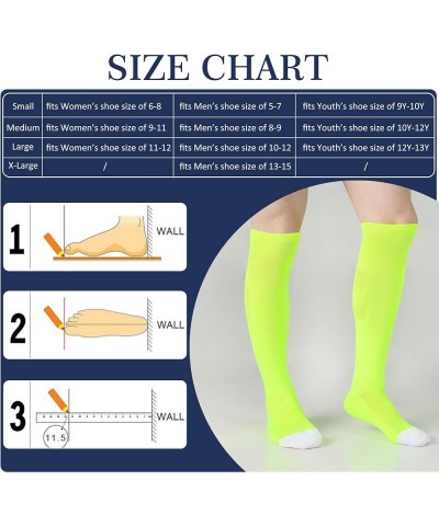 Baseball Socks, 2/3 Pack Multi-Sport Athletic Soccer Softball Football Socks for Youth Adult 4 Size 2-pairs Neon Yellow $10.2...