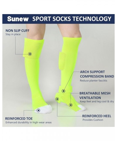 Baseball Socks, 2/3 Pack Multi-Sport Athletic Soccer Softball Football Socks for Youth Adult 4 Size 2-pairs Neon Yellow $10.2...