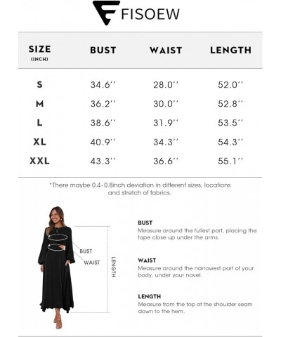 Women's Long Sleeve Midi Dress Cutout Elastic High Waist A Line Maxi Party Dress with Pockets Blue $28.04 Dresses