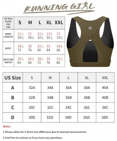 High Impact Sports Bras for Women,Racerback Bra Workout Crop Tops Longline Yoga Bra Push up Plus Size Oak Brown-1 $14.78 Ling...