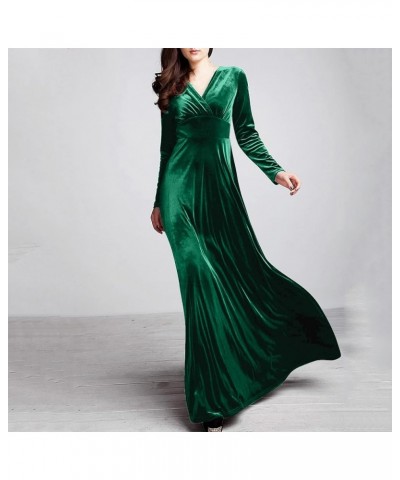 Spring Dresses for Women Mother of The Bride Sexy Casual Long Sleeve Off Shoulder Party Cocktail Midi Dress H-green $11.11 Dr...