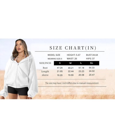 Womens Zip Up Hoodies Casual Hooded Oversized Sweatshirts Jackets Apricot 011 $14.24 Hoodies & Sweatshirts