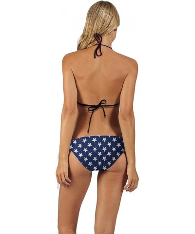 Women's St Patrick's Day Bikini Set Two Pieces Shamrock Clover Printed Swimsuit Suits Usa Flag Retro $11.99 Swimsuits