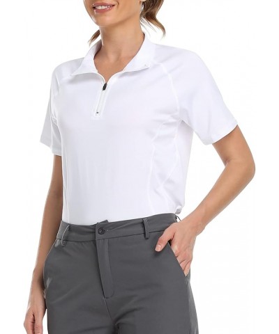 Women's Sleeveless Golf Tennis Polo Shirts Zip Up Workout Tank Tops (S-2XL) White $16.52 Shirts