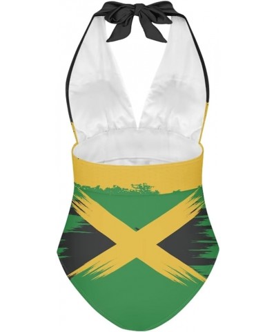 Women's One Piece Swimsuits Tummy Control Bathing Suits Jamaican Flag $13.34 Swimsuits