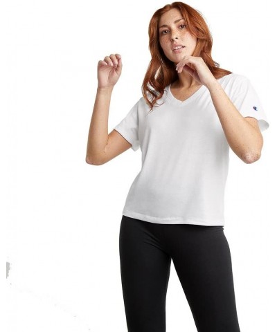 Women's Plus Size Powerblend Tee, Women's V-Neck Tee, Women's Short-Sleeve T-Shirt White-407d55 $8.92 T-Shirts