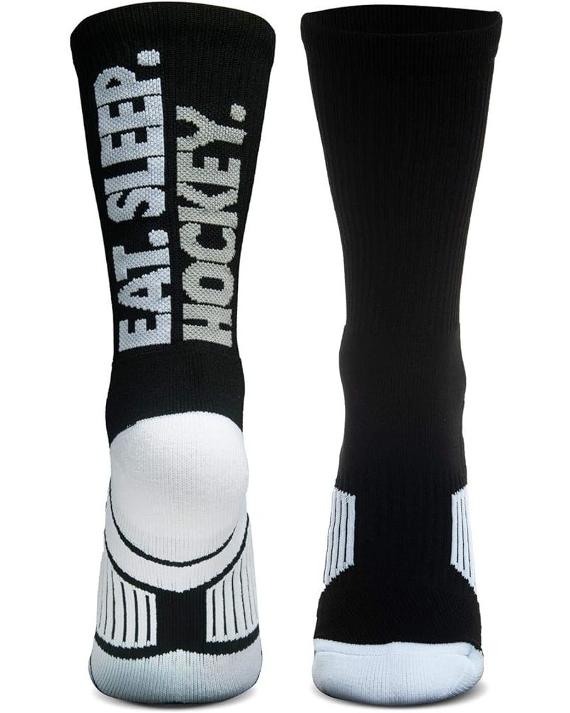 Hockey Performance Mid-Calf Socks | Youth & Adult Sizes | Multiple Designs Eat Sleep Hockey $10.79 Activewear