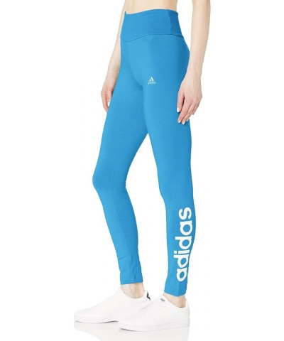 Women's Essentials High-Waisted Logo Leggings App Sky Rush/White $12.92 Activewear