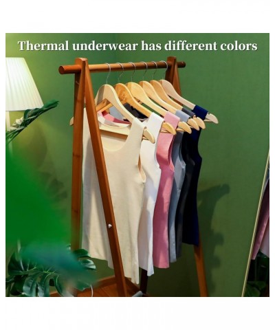 6 Pcs Thermal Tank Tops Women Underwear Tops Sleeveless Undershirt Cotton Camisole Women Warm Base Layer for Women White, Bei...