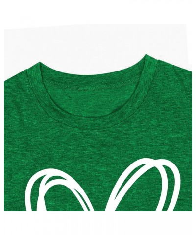 Plus Size St. Patrick's Day Shirt for Women Lucky Shamrock Tee Shirts Irish Clover Graphic Print Tops Green-love $19.43 Others