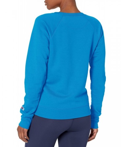 Women's Powerblend Crew, Screen Print Script, Balboa Blue, X-Large $22.55 Activewear