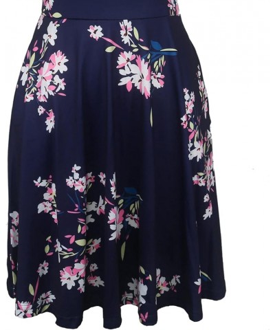 Women's Chic Off Shoulder Floral Flare Patchwork Party Cocktail Casual Pockets Swing Dress OX266 Nb Pinkf $17.55 Dresses