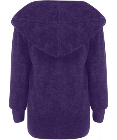 Womens Winter Coats 2024 Winter Warm Plus Size Sharpa Jacket Fleece Jackets Hooded Parka Faux Suede Thick Fuzzy Outerwear 18-...