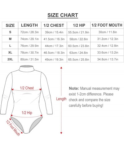 Women's Mock Turtle Neck Long Sleeve Bodysuit Tops Sexy T-Shirt Leotard Jumpsuit Pattern (568) $13.12 Bodysuits