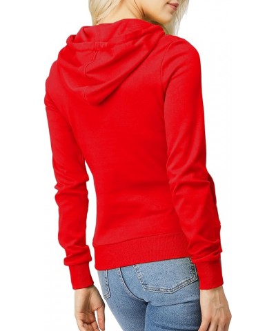 Women's Slim Fit Pullover Hoodie Lightweight Long Sleeve Kangaroo Pocket Basic Casual wear Oscwohol032-red $18.43 Hoodies & S...