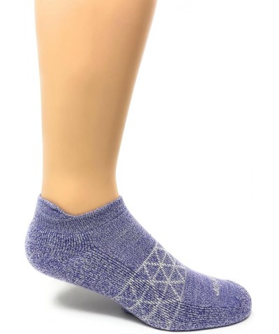 All Day - Everyday - Terry Lined - Cushioned - All-Purpose Socks - Unisex Lilac / White - Tab Anklet $10.81 Socks