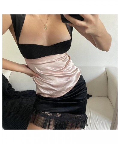 Women Tank Top Y2K Backless Crop Top Slim Fit Low Cut Spaghetti Strap Camisoles Sleeveless Basic Tops Streetwear I-pink $7.55...