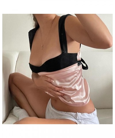 Women Tank Top Y2K Backless Crop Top Slim Fit Low Cut Spaghetti Strap Camisoles Sleeveless Basic Tops Streetwear I-pink $7.55...