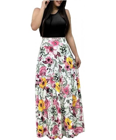 Summer Dresses for Women 2024,graduation dress for women Formal Floral Printed Short Sleeve Plus Size Summer Dresses Dd-white...