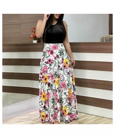 Summer Dresses for Women 2024,graduation dress for women Formal Floral Printed Short Sleeve Plus Size Summer Dresses Dd-white...