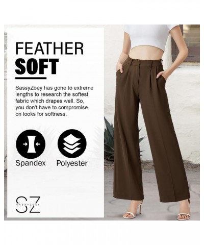 Wide Leg Pants for Women | High Waisted Trousers with Pockets | Comfortable Work Pants for Women | Business Casual Pants for ...