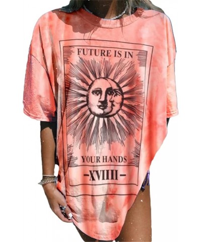 Women's Oversized Tshirt Short Sleeve Tunic Tops Crew Neck Casual Drop Shoulder Loose Tee T Shirts Pink1 $10.79 T-Shirts