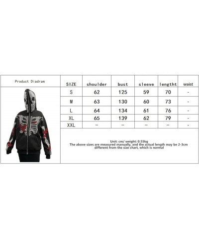 Women Oversized Zip Up Hoodie Long Sleeve Harajuku Vintage Sweatshirt Pullover Casual Jacket E-girl Streetwear Halloween Blac...