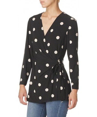 Women's Faux Wrap Top Anne Black/Anne White $19.64 Blouses