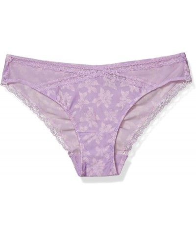 Women's Comfort Devotion- Lace Back Tanga Panty Antique Floral Print/Luminous Lilac $8.07 Lingerie