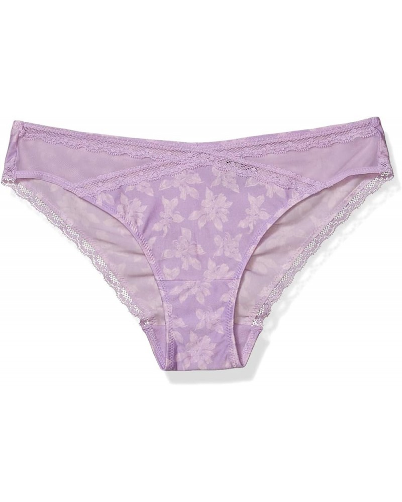 Women's Comfort Devotion- Lace Back Tanga Panty Antique Floral Print/Luminous Lilac $8.07 Lingerie