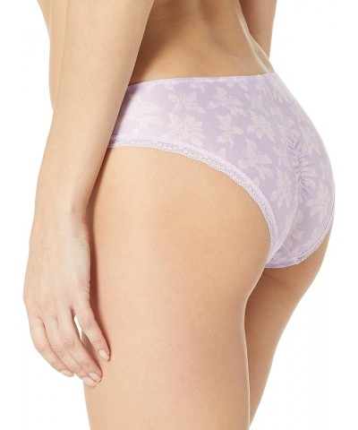 Women's Comfort Devotion- Lace Back Tanga Panty Antique Floral Print/Luminous Lilac $8.07 Lingerie