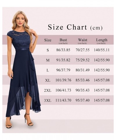 Women Short Sleeve Formal Wedding Prom Evening Party Long Ruffle Split Hi-Lo Cocktail Bridesmaid Dress Black $22.00 Dresses