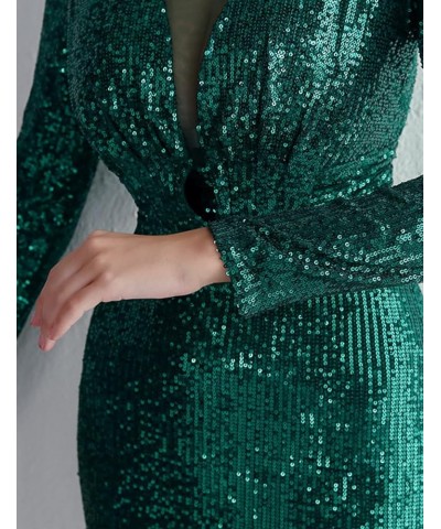 Women Formal Evening Dress Long Sleeve 1920s Squins Cocktail Mermaid Gown Elegant Wedding Classy Party Dresses X-green $39.90...