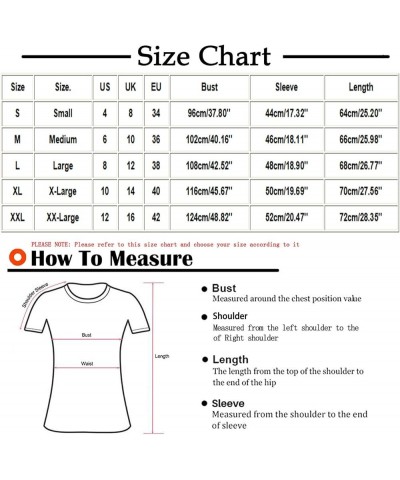 Womens 3/4 Sleeve Tshirts Kawaii Graphic Relaxed Fit Long Tee Shirt Crew Neck Fall Summer Tops for Women 2024 O-477 Dark Roya...