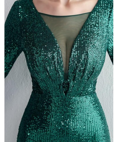 Women Formal Evening Dress Long Sleeve 1920s Squins Cocktail Mermaid Gown Elegant Wedding Classy Party Dresses X-green $39.90...