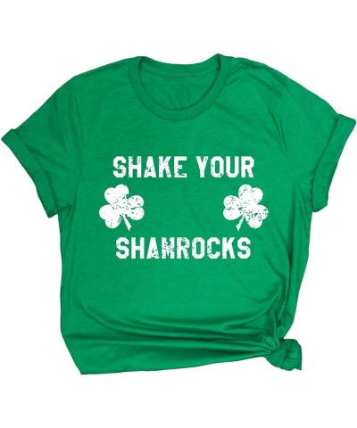 Shake Your Shamrocks Funny St. Patrick's Day Premium T-Shirt Green $15.89 T-Shirts