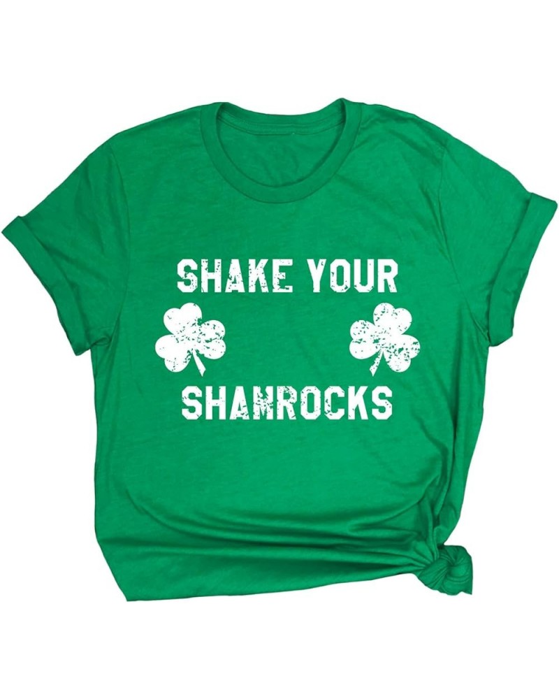 Shake Your Shamrocks Funny St. Patrick's Day Premium T-Shirt Green $15.89 T-Shirts