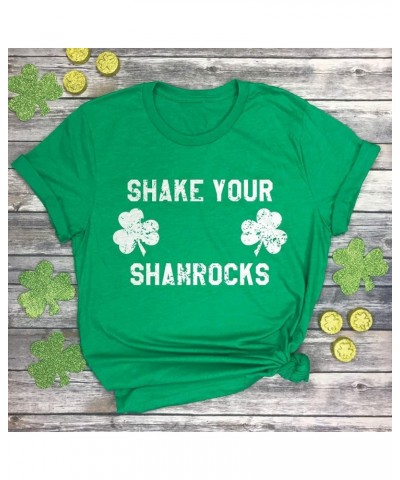 Shake Your Shamrocks Funny St. Patrick's Day Premium T-Shirt Green $15.89 T-Shirts