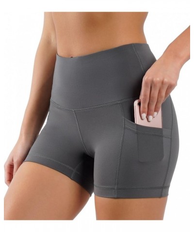 High Waist Squat Proof Side Pocket Biker Shorts - 3.5", 5", 7", 9 Dark Navy 3.5 $15.92 Activewear